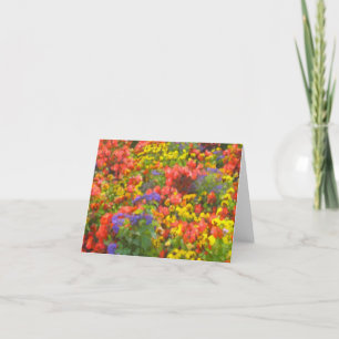 Champ de carte de note de fleurs