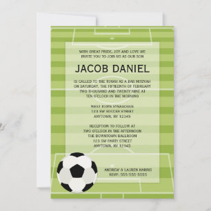 Champ de football Thème Bar Mitzvah Invitations