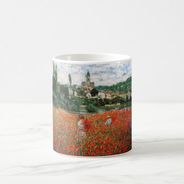 Champ de Monet de tasse rouge de pavots (Centre)