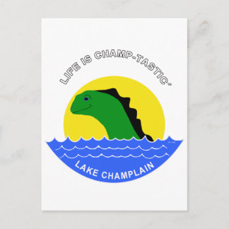 Champ goes everywhere postcard