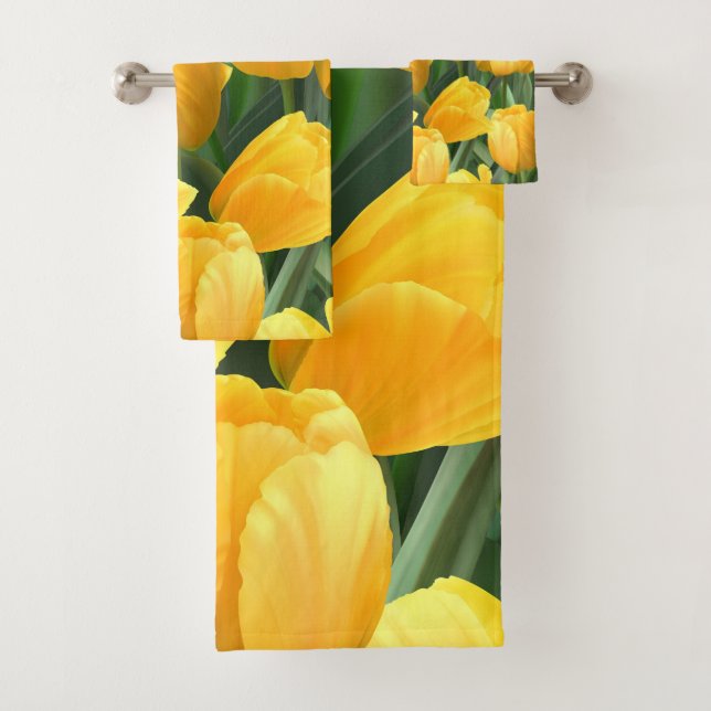 Champ jaune de tulipes (En situation)