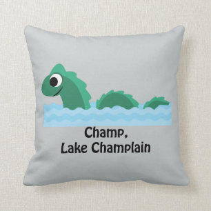 Champ, Lake Champlain Throw Pillow
