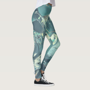Champ Motif Wild Banana Palm Tree Leaf Leggings