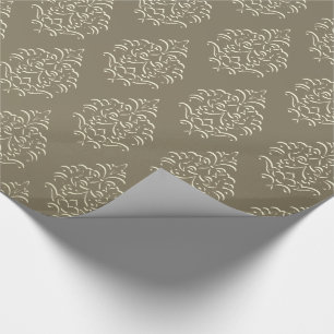Champagn Damask Wrapping Paper