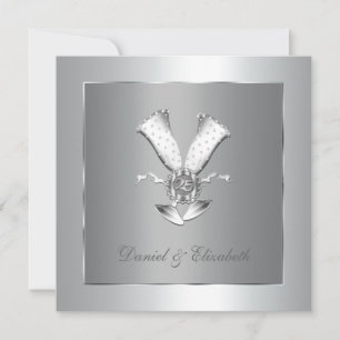Champagne 25th Wedding Anniversary Party Invitation