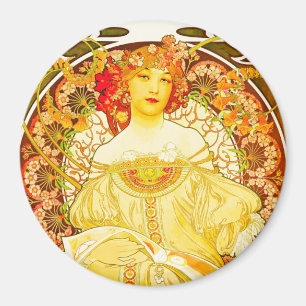 Champagne, Alphonse Mucha - aimant