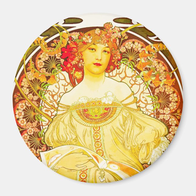 Champagne, Alphonse Mucha - Magnet (Devant)