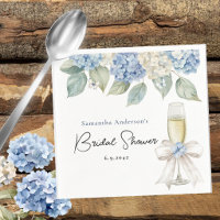 Champagne And Blue Hydrangea Bridal Shower