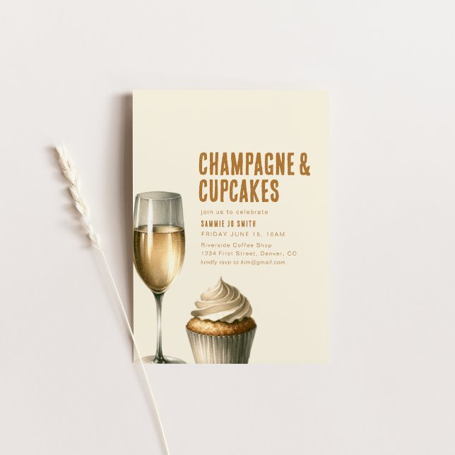 Champagne and Cupcakes Brunch Invite (Creator Uploaded)