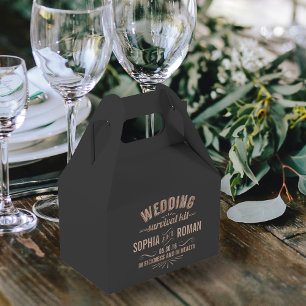 Champagne and Grey Wedding Survival Kit Favor Box