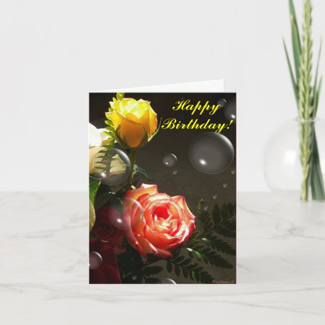 Champagne and Roses Card (Front)