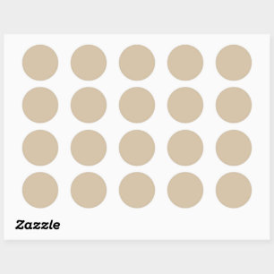 Champagne Beige Classic Round Sticker