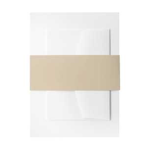 Champagne Beige Invitation Belly Band