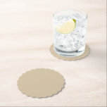 Champagne Beige  Paper Coaster<br><div class="desc">Champagne beige is a soft, pale blend of beige and light gold, kissed with subtle undertones of warm yellow or pink. Inspired by the timeless elegance of sparkling wine, this colour evokes luxury, sophistication, and celebration. Its quiet glow makes it a favourite for weddings, corporate events, and high-end everyday moments...</div>