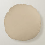 Champagne Beige  Round Pillow<br><div class="desc">Champagne beige is a soft, pale blend of beige and light gold, kissed with subtle undertones of warm yellow or pink. Inspired by the timeless elegance of sparkling wine, this colour evokes luxury, sophistication, and celebration. Its quiet glow makes it a favourite for weddings, corporate events, and high-end everyday moments...</div>
