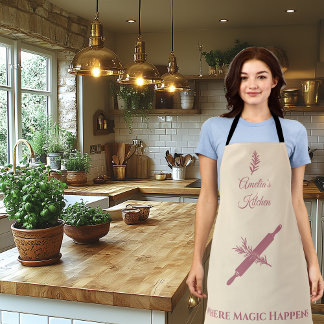 Champagne Beige with Rose Gold Rolling Pin & Herb Apron