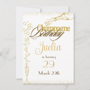 Champagne Birthday Invitation