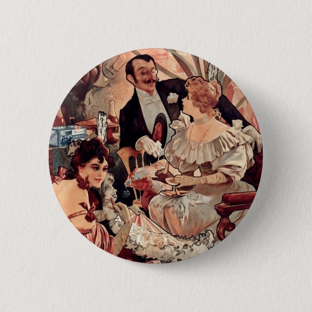 Champagne Biscuits 1896 2 Inch Round Button (Front)