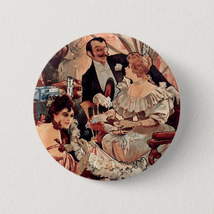 Champagne Biscuits 1896 2 Inch Round Button