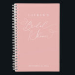 Champagne Blush Modern Bridal Shower Gift List Not Notebook<br><div class="desc">Celebrate and create your perfect Bridal Shower with this champagne blush modern minimalist bridal shower gift list notebook. The Bridal Shower Gift List Notebook has a classic font paired with elegant calligraphy. You can personalize by modifying the bride's name and date and adding artwork or changing the colours to match...</div>