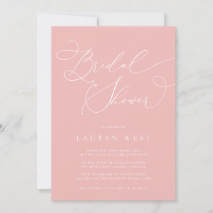 Champagne Blush Moderne Douche nuptiale Invitation