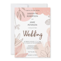 Champagne Blush Pink - Hand Drawn Floral Wedding