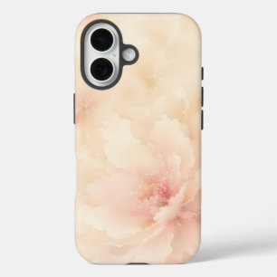 Champagne Blush Watercolor Flower iPhone 16 Case
