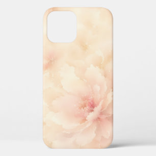 Champagne Blush Watercolor Flower iPhone 12 Case