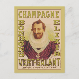 Champagne Bonbons Elixir Postcard
