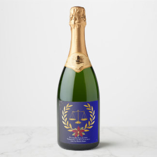 Champagne bottle Christmas gift from attorney Sparkling Wine Label