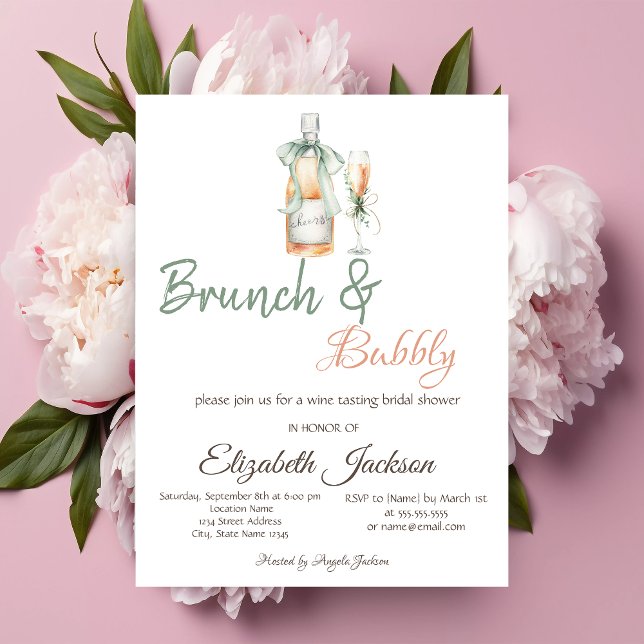 Champagne Bottle Glass Dots Bridal Shower   Invitation (Creator Uploaded)