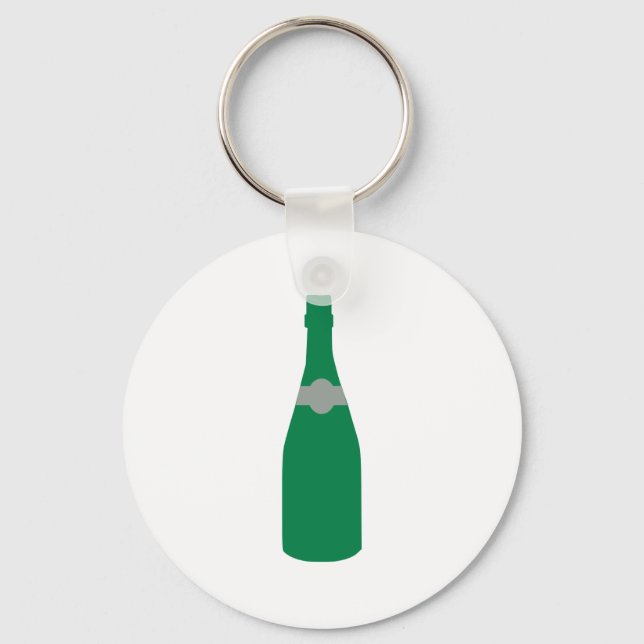 Champagne bottle keychain (Front)