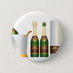champagne bottles 2 inch round button