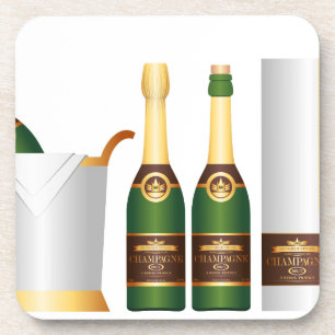 champagne bottles coaster