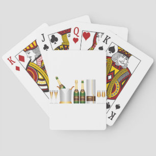 champagne bottles playing cards