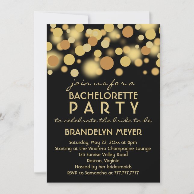 Champagne bouillonne des invitations de partie de (Devant)