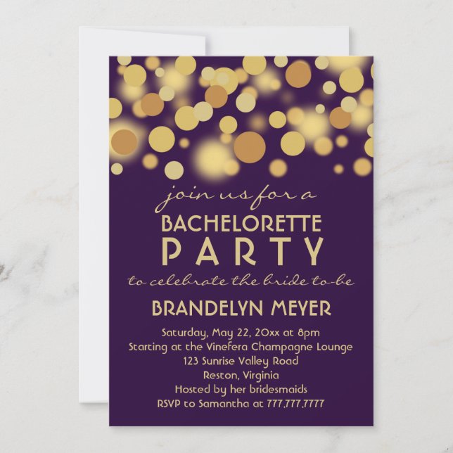 Champagne bouillonne des invitations de partie de (Devant)
