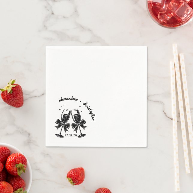 Champagne Bows Napkin (Insitu)