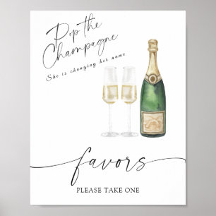 Champagne - bridal favours please take one poster