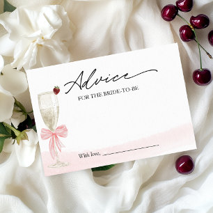 Champagne Bridal Shower Advice for the Bride Card