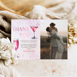 Champagne Brunch and Bubbly Bridal Shower Photo Thank You Card