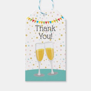 Champagne  Brunch and Bubbly cheers birthday Gift Tags