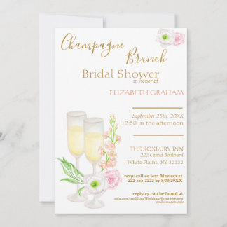Champagne Brunch Bridal Shower Invitation