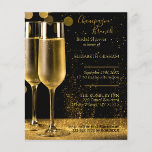 Champagne Brunch Bridal Shower Invitation Budget