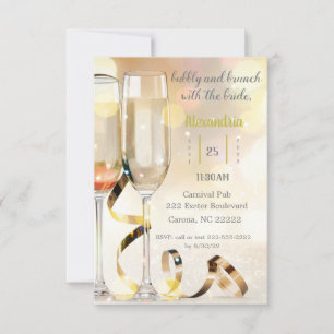 Champagne Brunch Invitation de la douche nuptiale