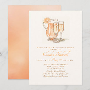 Champagne Brunch Invitation de la douche nuptiale