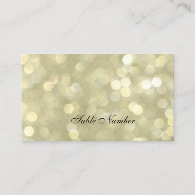 Champagne Bubbles Escort Card (Front)