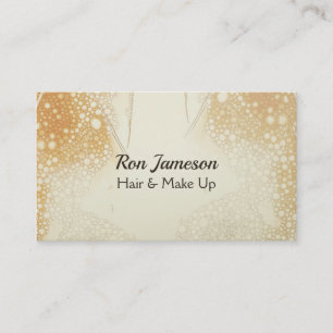 Champagne Bubbles Gold Tan Carte de visite