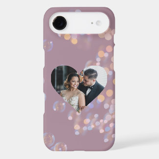 Champagne Bubbles Photo in a Heart Personalized