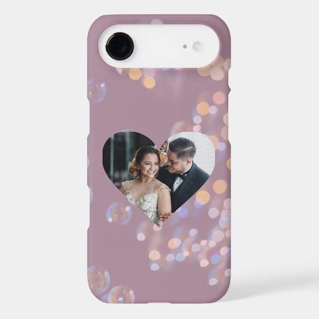 Champagne Bubbles Photo in a Heart Personalized (Verso)